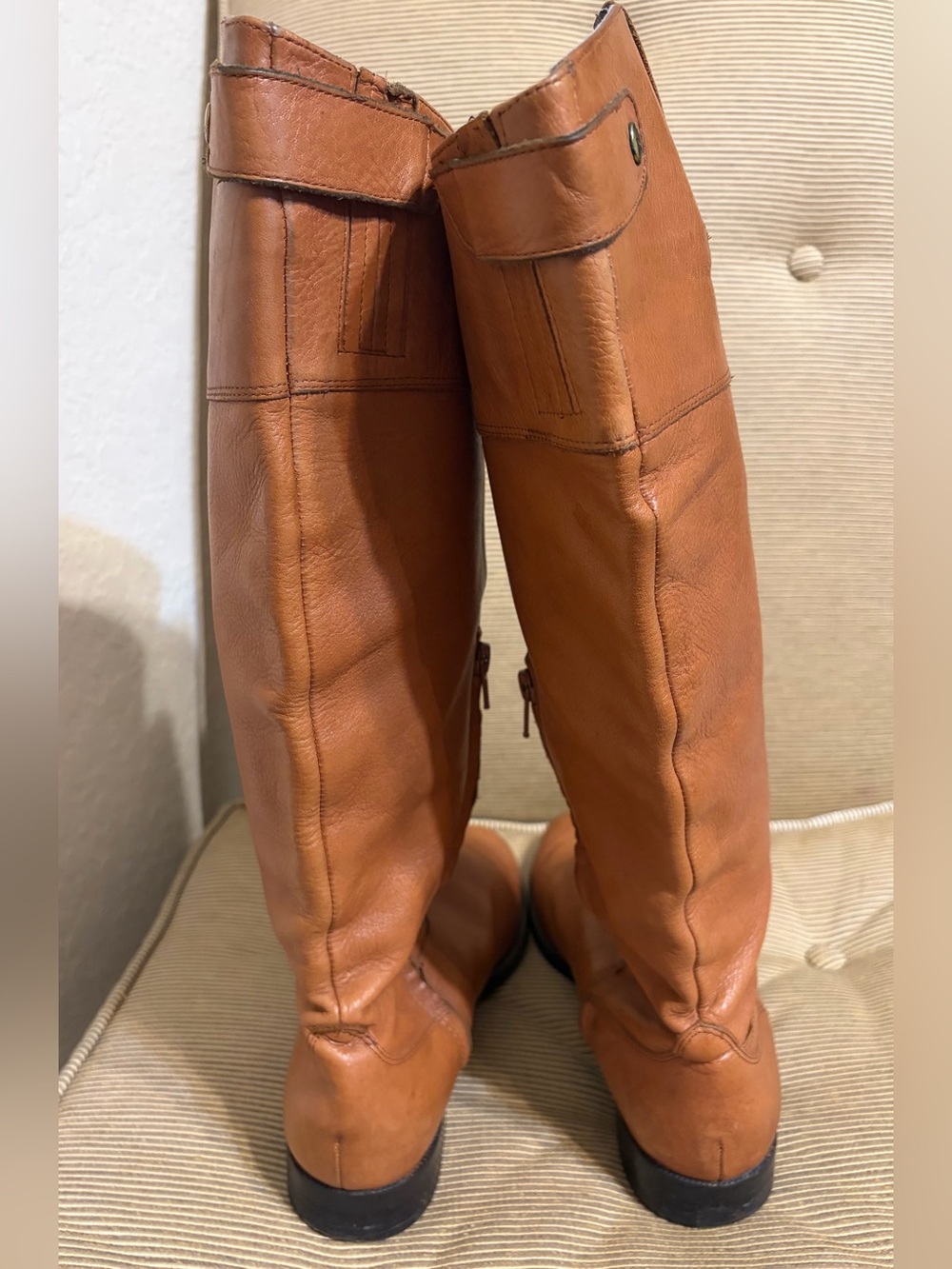 Lauren Ralph Lauren Jenessa Women's Leather Riding Boots, Deep Saddle Tan - Sz 9 - Picture 3 of 16